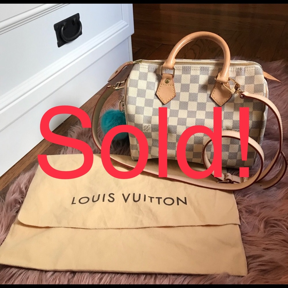 Auth Louis Vuitton SPEEDY 25 w Crossbody Strap - Picture 1 of 8